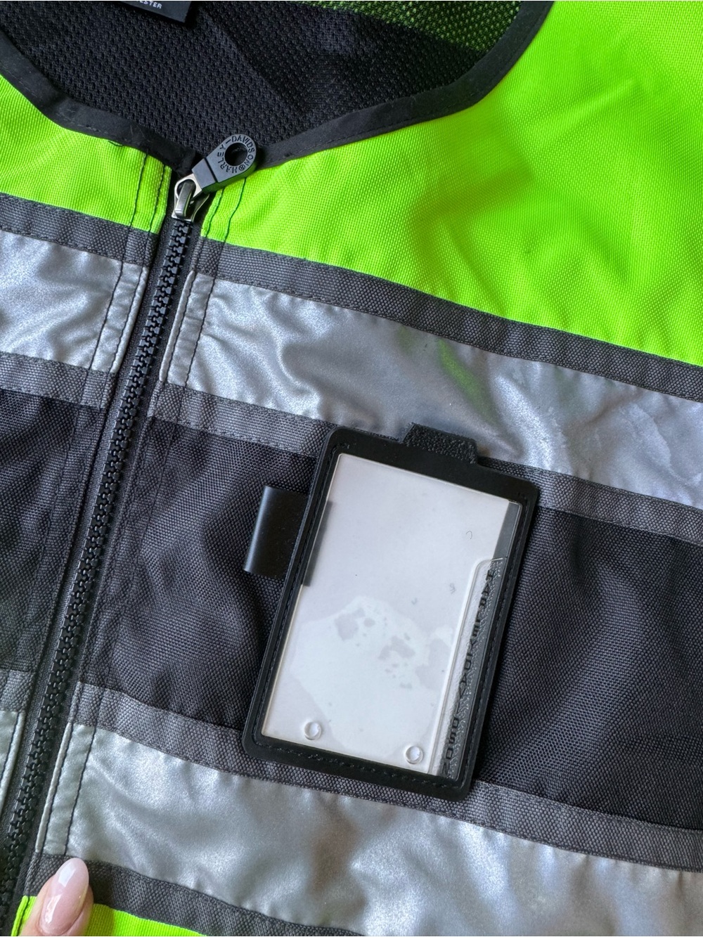 Harley-Davidson Neon Yellow Black Reflective Safety Vest - Picture 7 of 8